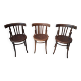 Set di 3 Iconiche Sedie Stile Thonet