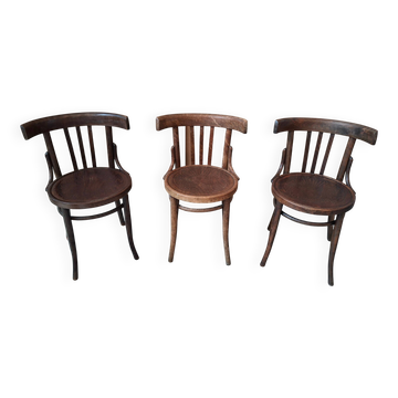 Set di 3 Iconiche Sedie Stile Thonet