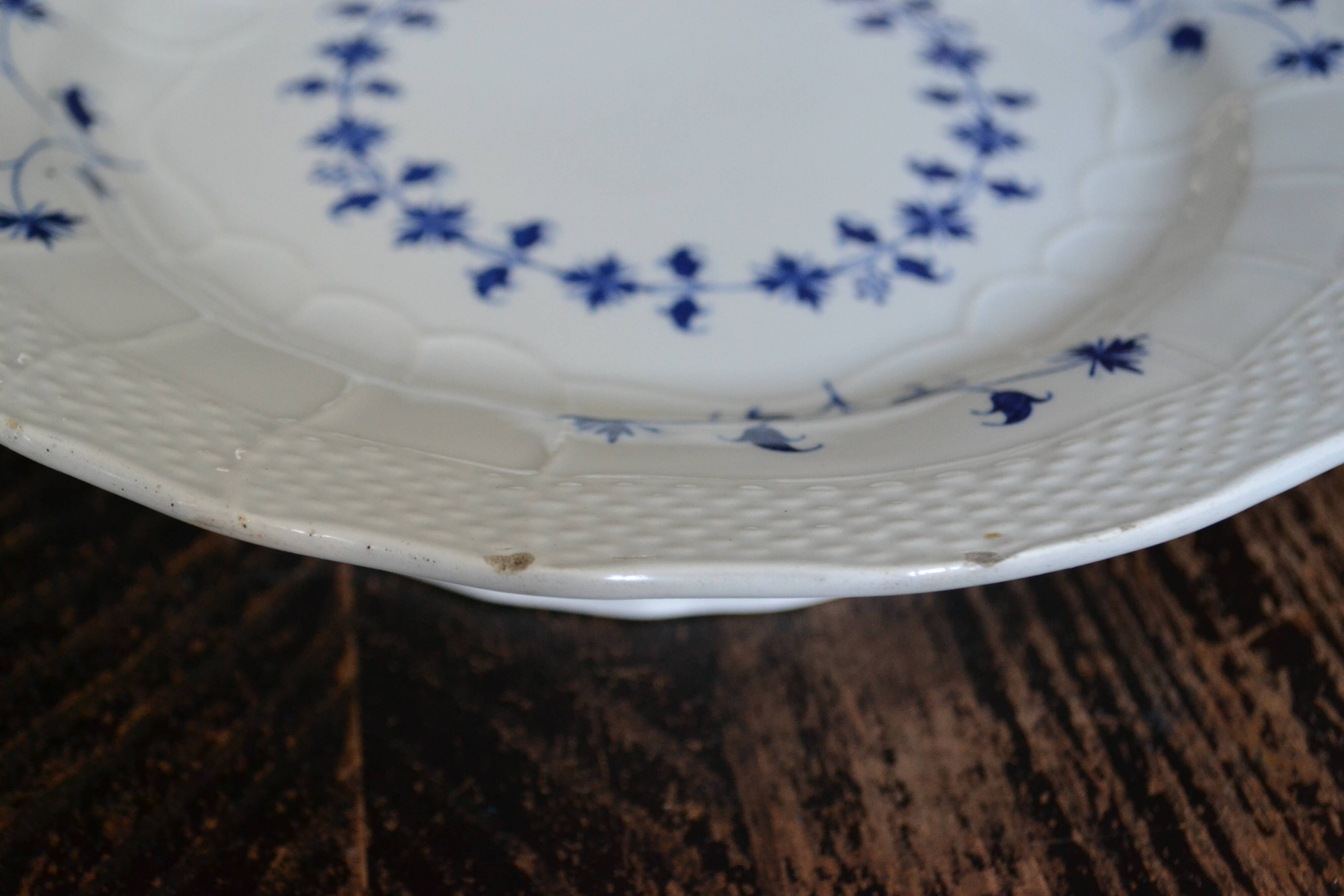 Low earthenware compotier Saint-Amand Nord Barbeau early twentieth century