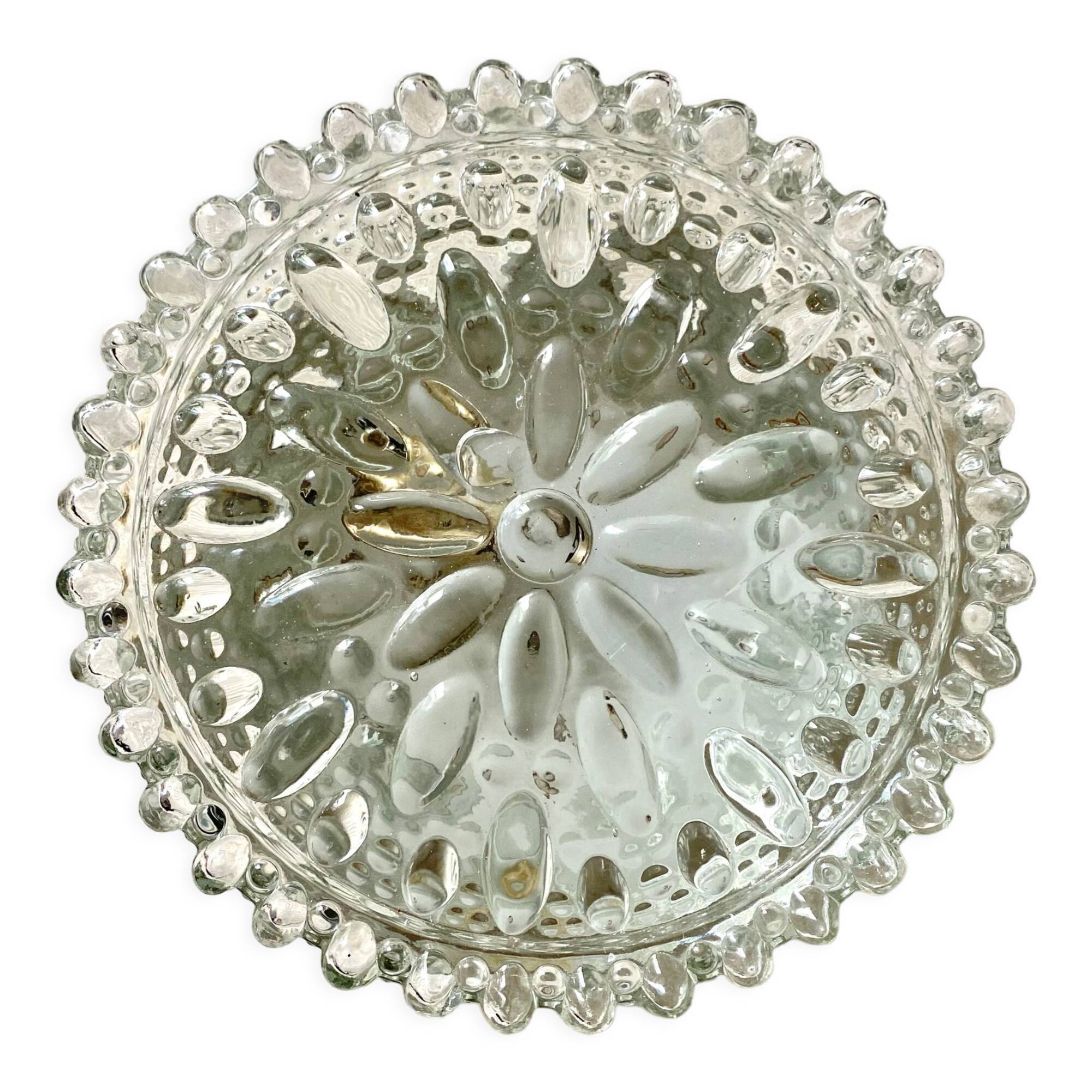 Vintage round glass ceiling lamp