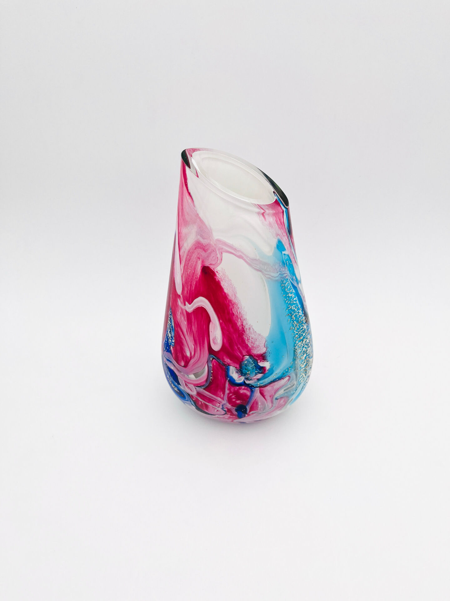 Oball Murano Vase - Sommerso - 24k Gold - Labeled - H30cm/3.4kg