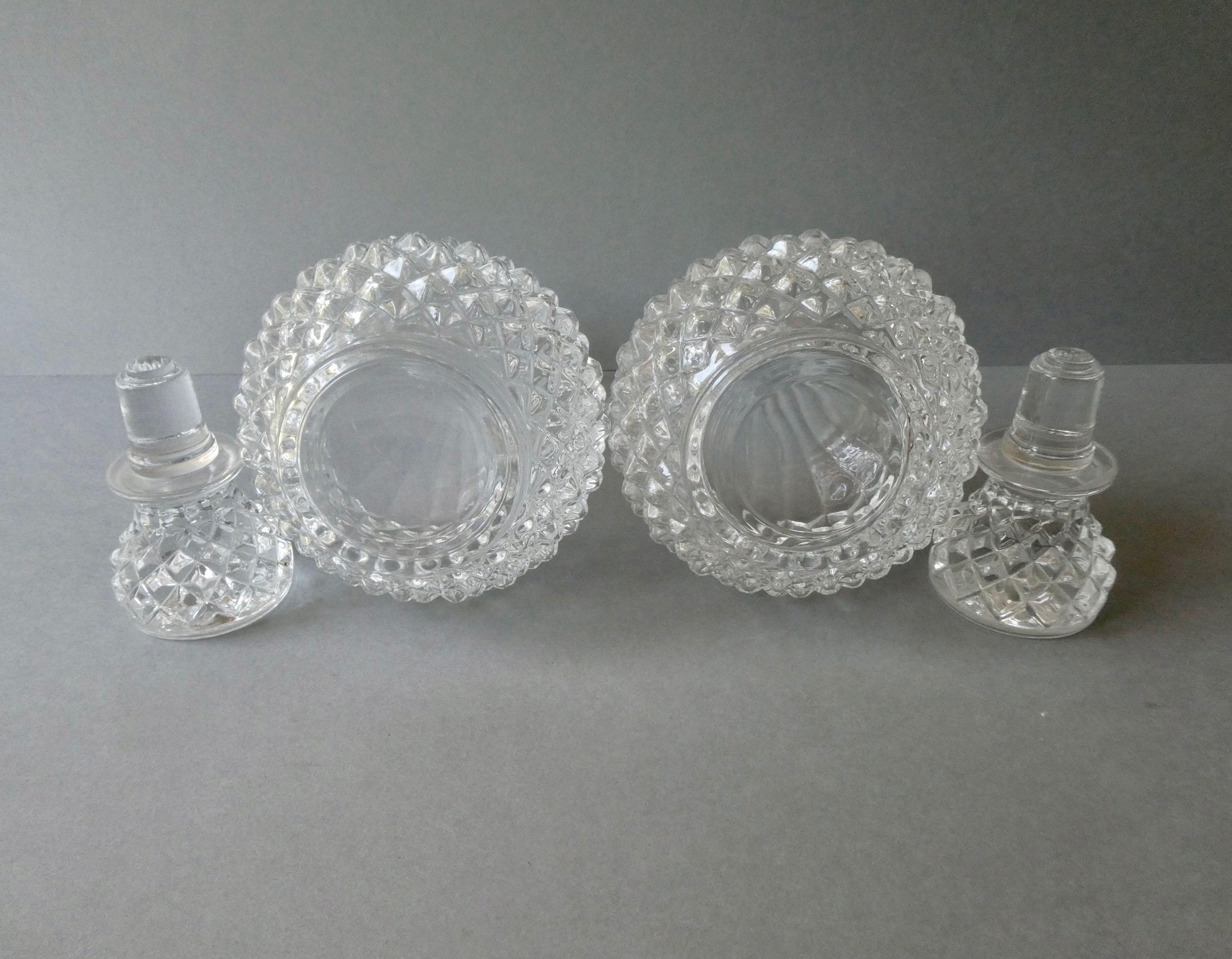 2 wine decanters, Arques crystal, Longchamp model