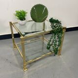 Vintage two-tier glass coffee table