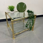 Vintage two-tier glass coffee table
