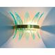Ligh-blue “palmette” murano glass belt wall sconce