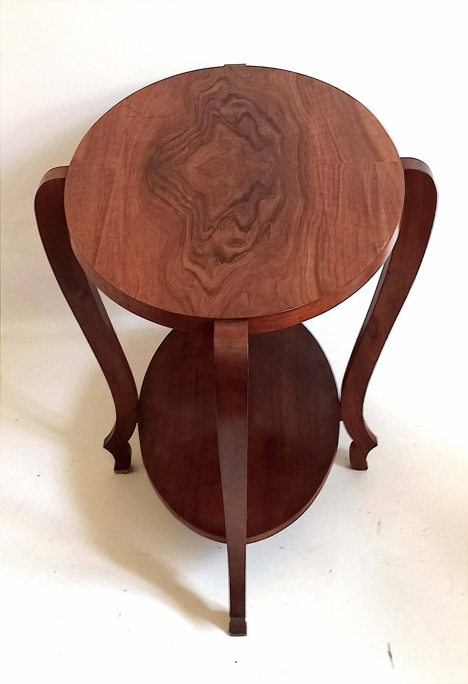 Art Deco oval pedestal table Width 80 cm