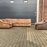 De Sede Ds46 Modulair 5mm Buffel leather NECK Cognac Bruin