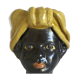 Mini yellow woman head vase