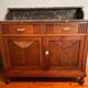 Wooden sideboard with marble top