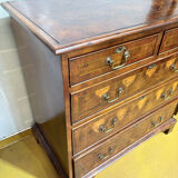 19th century Georgian style commode in end-grain wood marquetry.