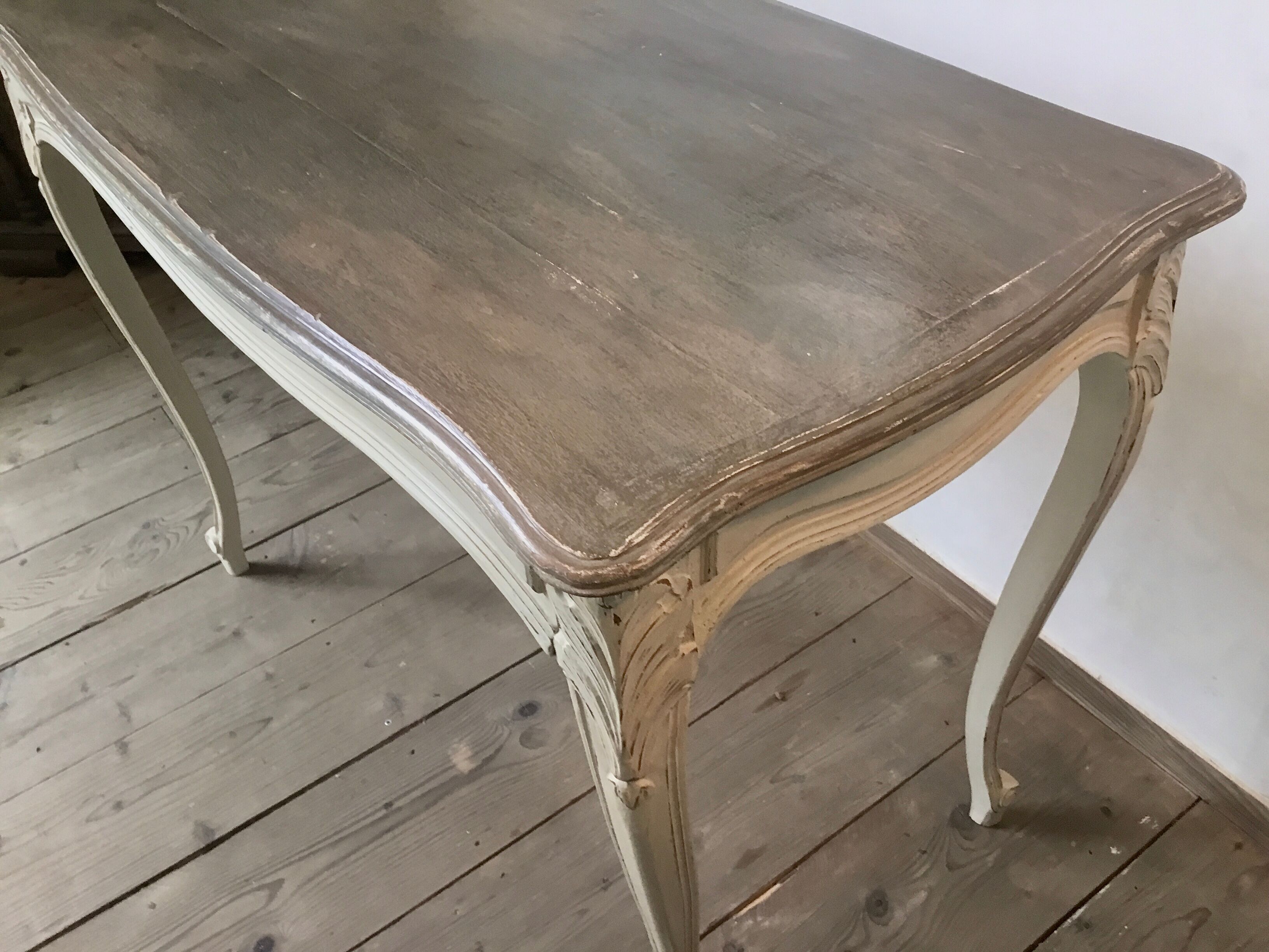 Old-time painted and patinated desk or console table