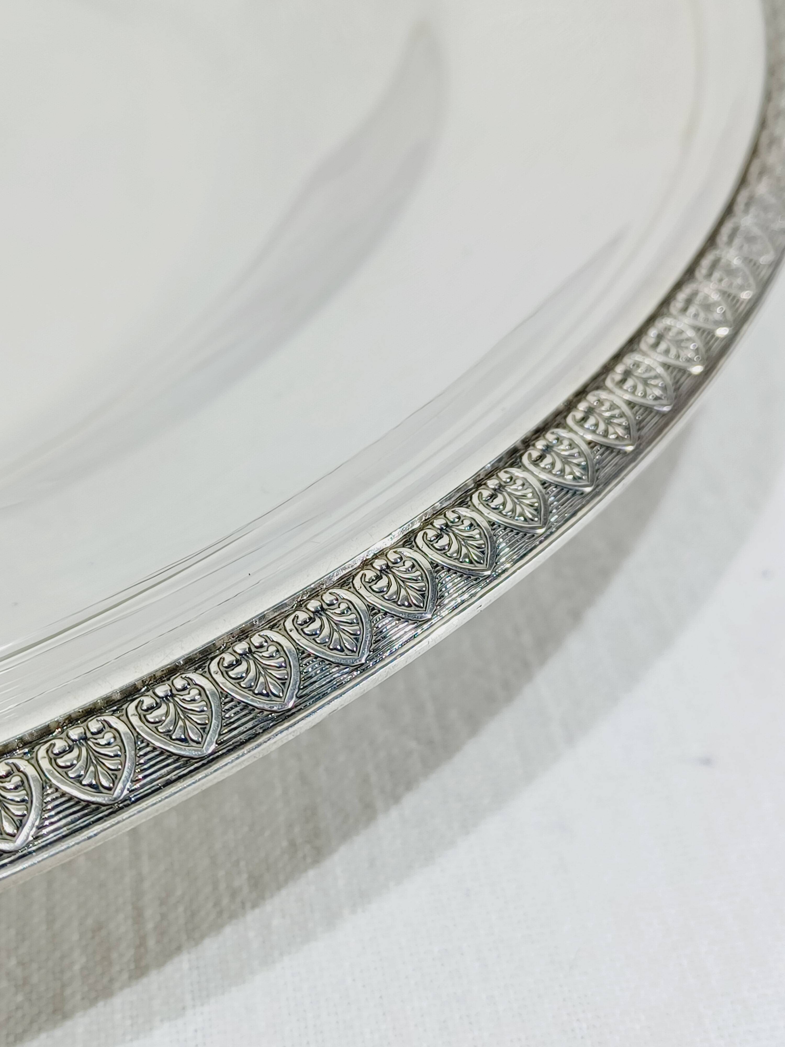 CHRISTOFLE - MALMAISON MODEL - SILVER-PLATED METAL PLATTER