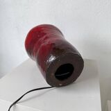 Red ceramic table lamp from the 70s