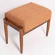 Vintage orange mélange footstool pair from the 20th century, Edmund Homa, 1960s.