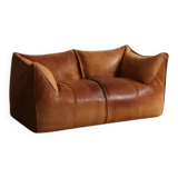Le Bambole sofa in buffalo leather by Mario Bellini for B&B Italia, 1970s