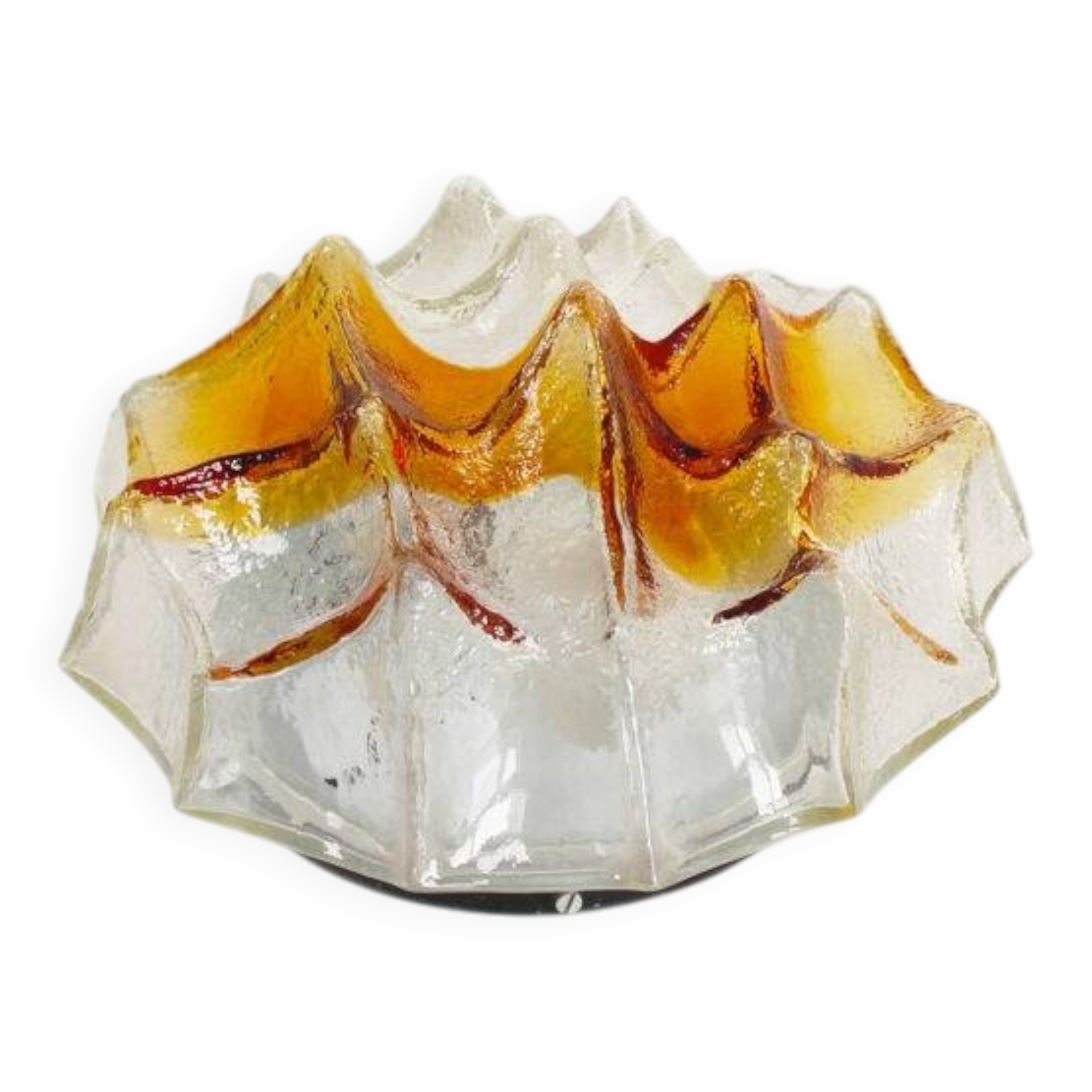 Plafonnier en verre de Murano de taille moyenne par AV Mazzega