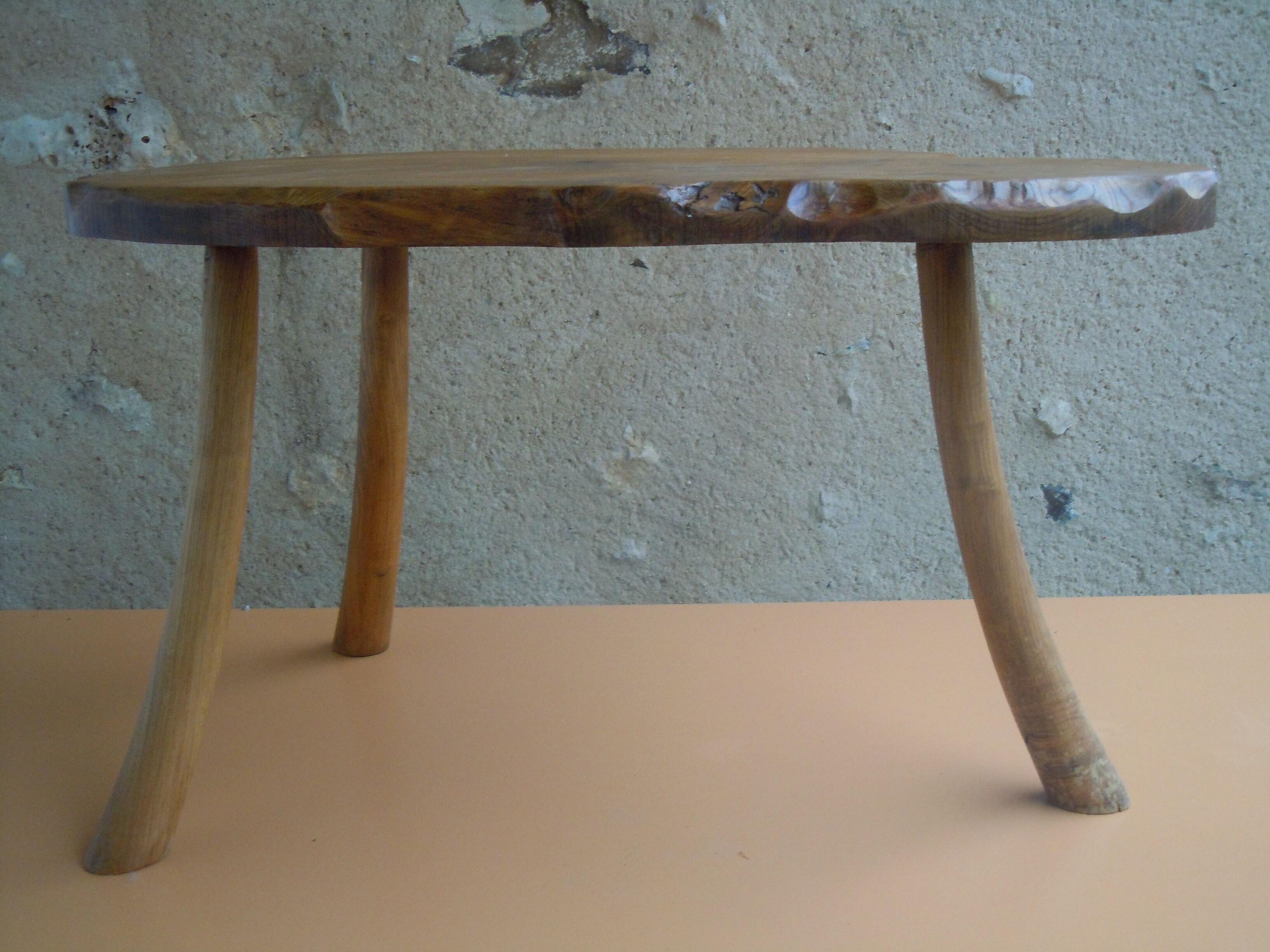 Brutalist coffee table natural wood