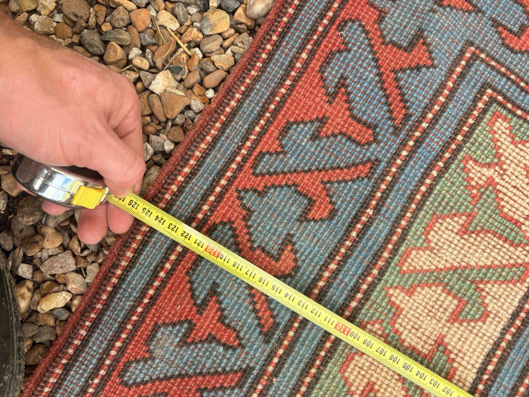 Antique Shirvan carpet Caucasus 125x190 handmade wool geometric tribal boho