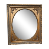 Golden wooden mirror 67 x 77 cm