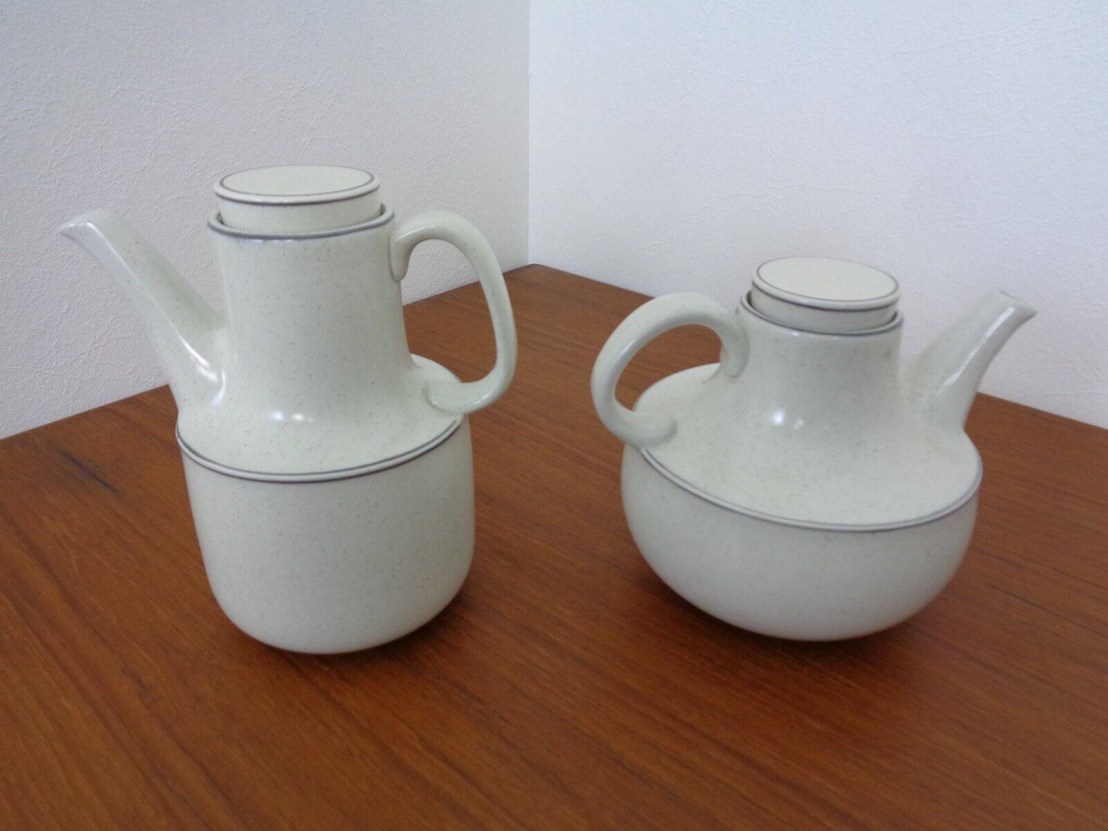 Swedish Birka Teapot & Coffeepot by Stig Lindberg for Gustavsberg, 1960s, Set of 2