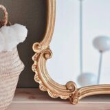 Miroir coquille dorée Louis XV