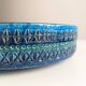 Giant blue ceramic ashtray by Aldo Londi for Bitossi