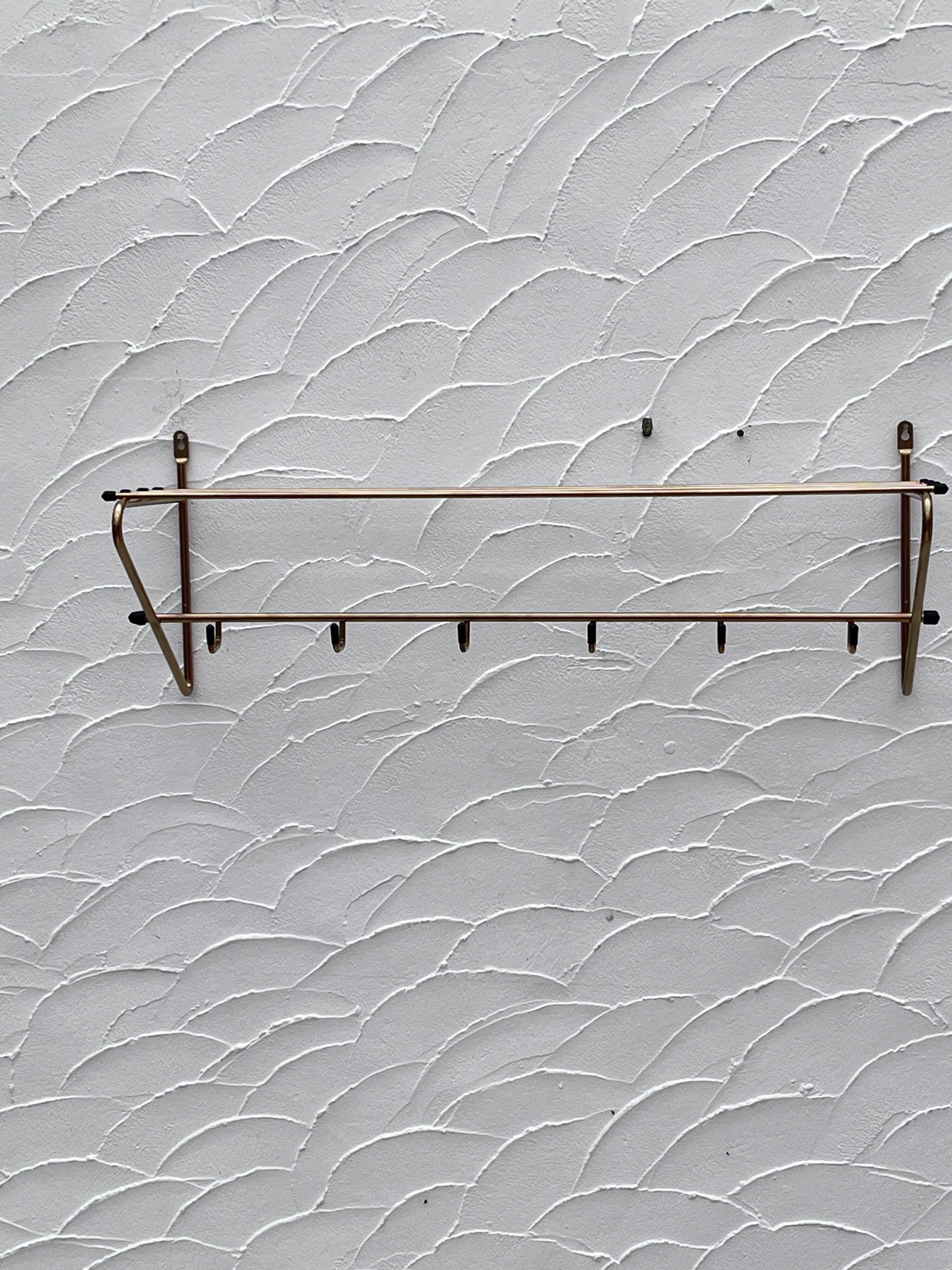 Gold metal coat rack