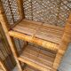 Pair of wicker rattan bookcases