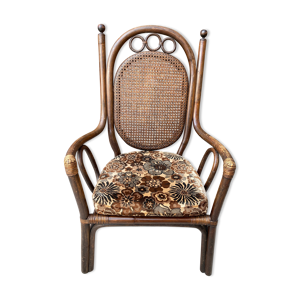 Fauteuil bambou et cannage adulte