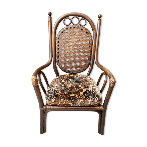Fauteuil bambou et cannage adulte