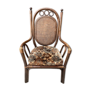 Fauteuil bambou et cannage adulte