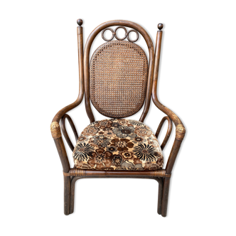 Fauteuil bambou et cannage adulte