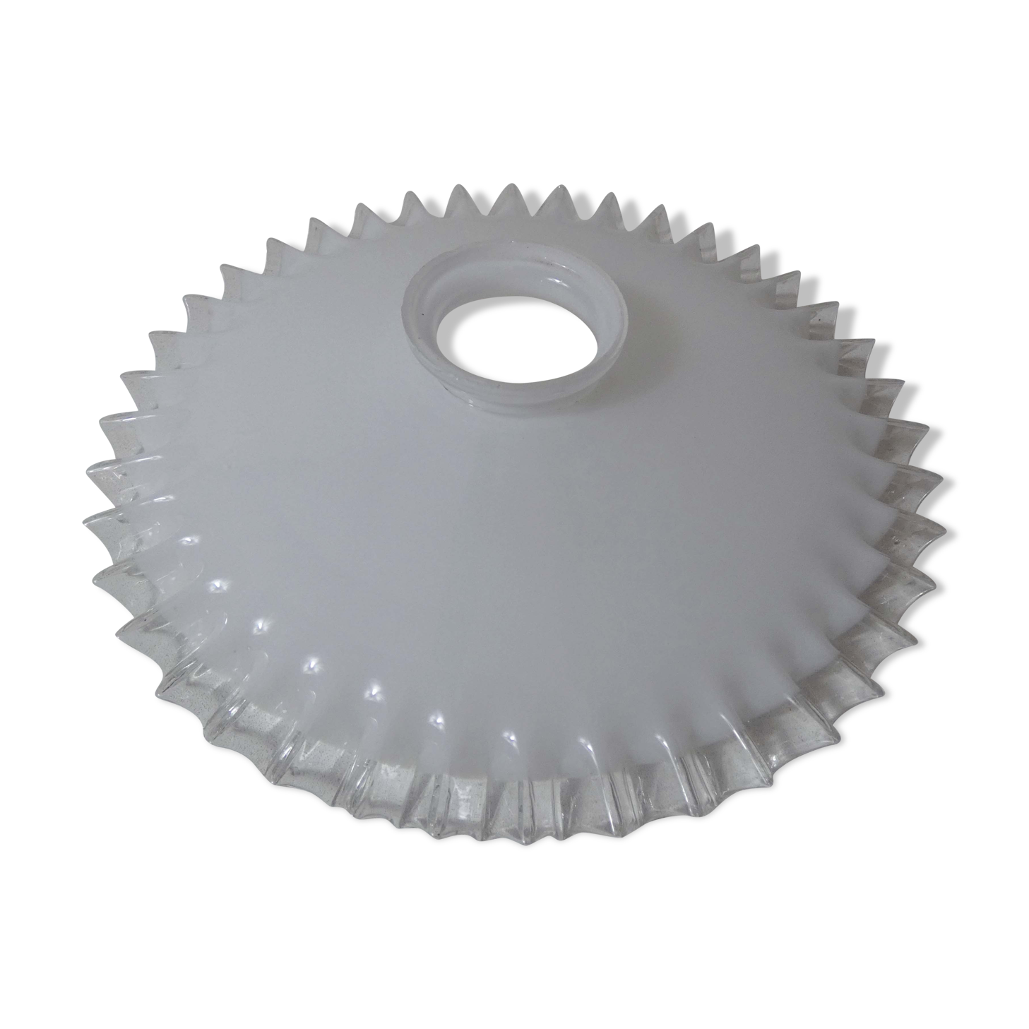 Lampshade in opaline glass white vintage