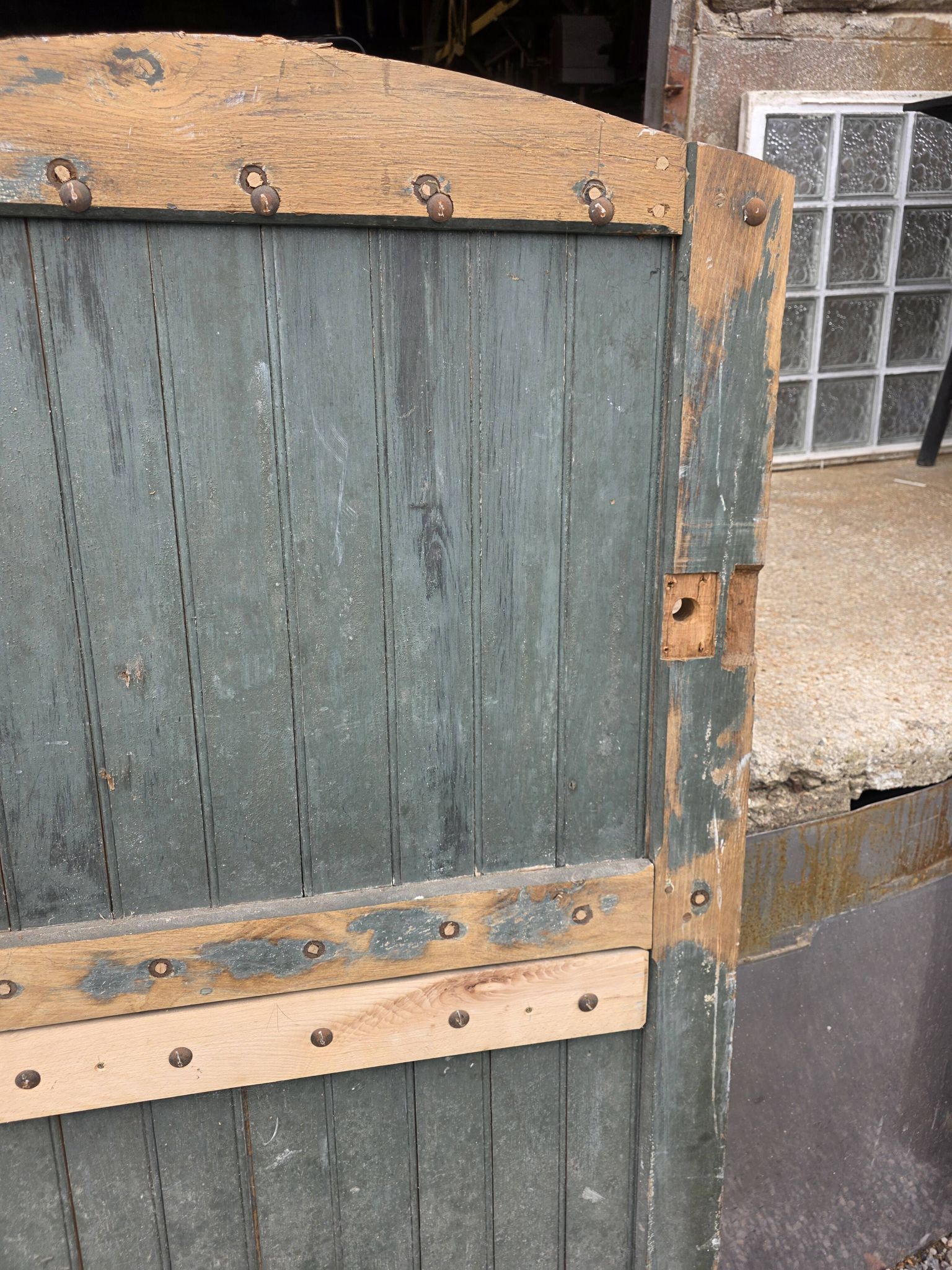 Solid oak door from the 19th century.