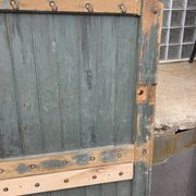 Solid oak door from the 19th century.