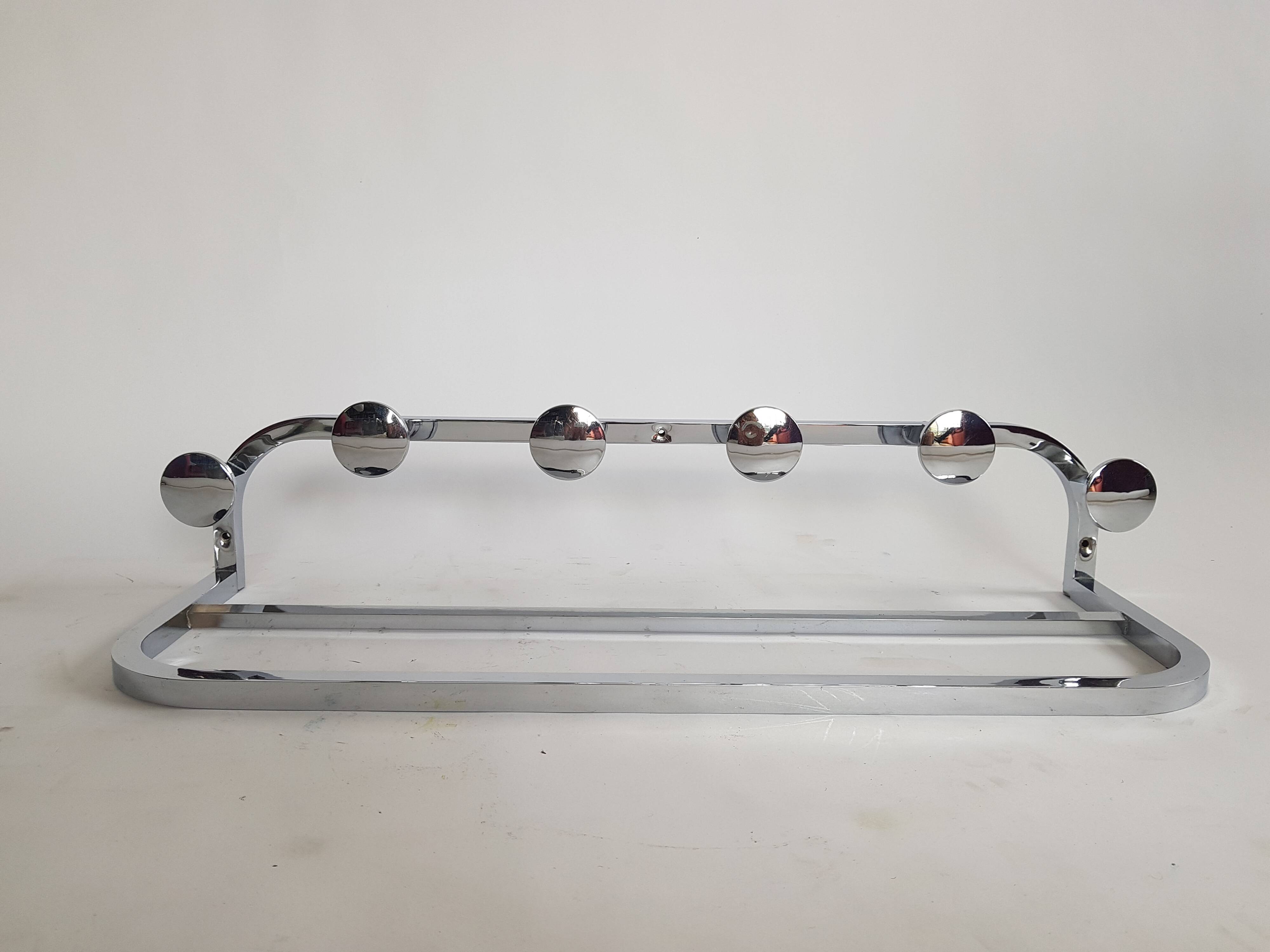 Chrome coat rack