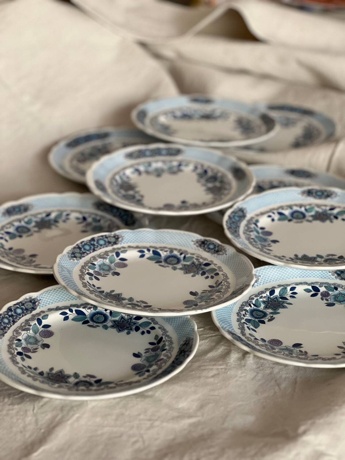 10 dessert plates 1960 Manufacture Pontesa