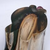 Fruit cup vintage Murano glass 1960 purple yellow