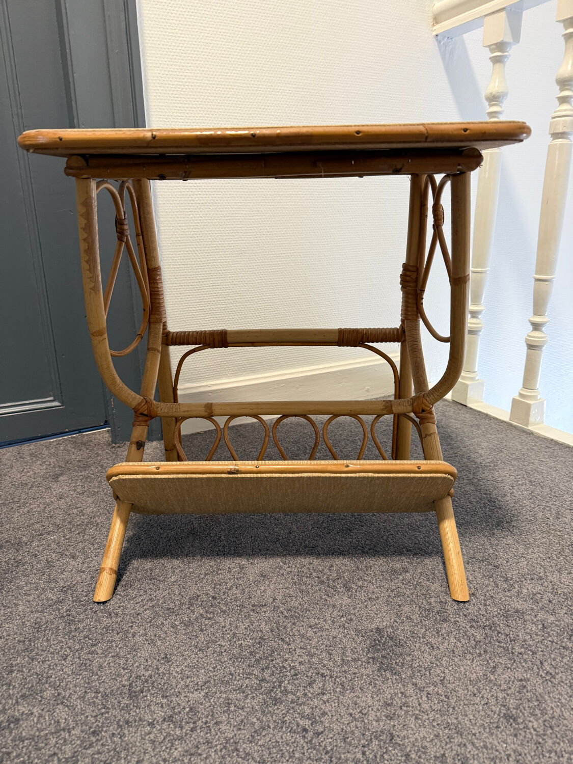 Rattan bedside table