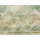 Hand-Knotted Wool Area Rug, Oushak Ivory Sage Green Design Carpet for Living Room