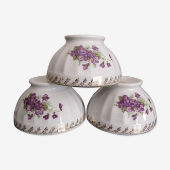 Set of 3 old porcelain bowls