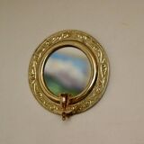 Applique murale vintage en laiton avec miroir
