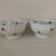 2 Antique Faceted Bowls with Small Flower Pattern PL France