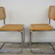 Following 4 B32 Marcel Breuer Cesca chairs