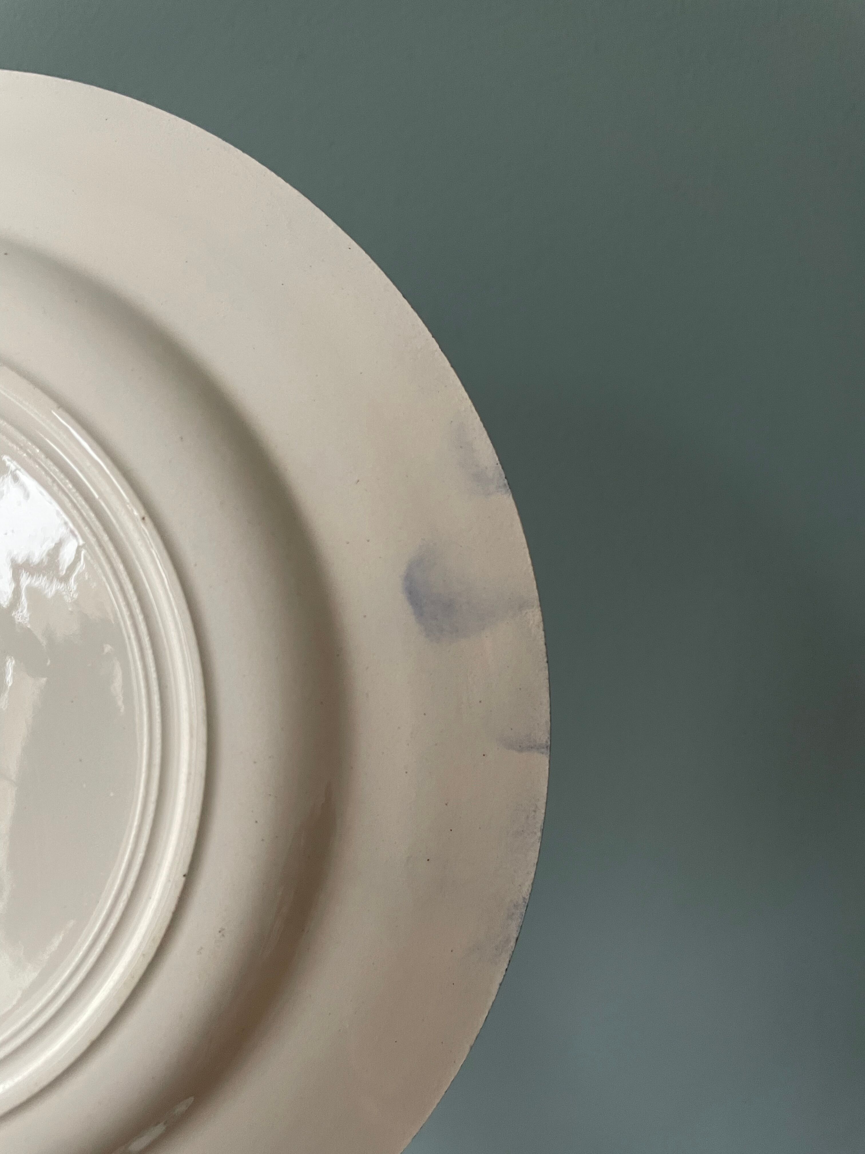 Set of 6 vintage plates in St Amand earthenware, made in France