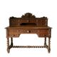 Counter desk and tiered stand in Neo-Renaissance oak