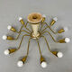 Antique 12-light Sputnik spider pendant lamp from the 60s