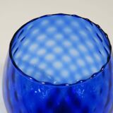 Large mouth-blown Empoli glass