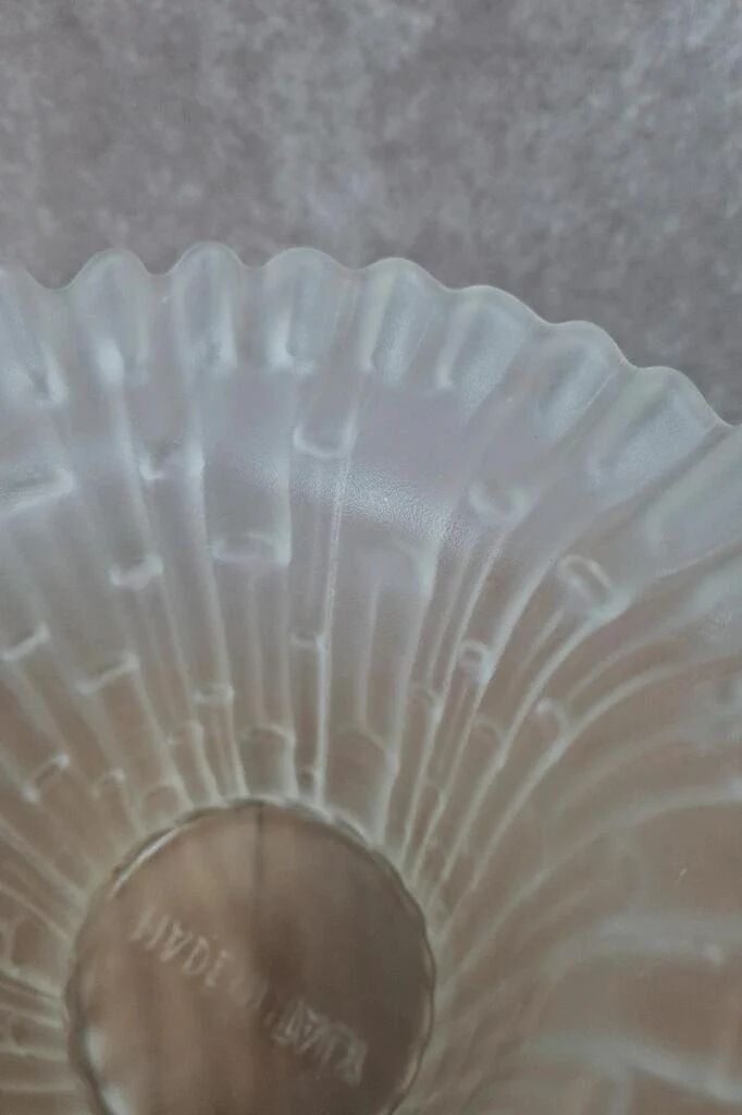Vintage frosted glass vase – Made in Italy 🇮🇹