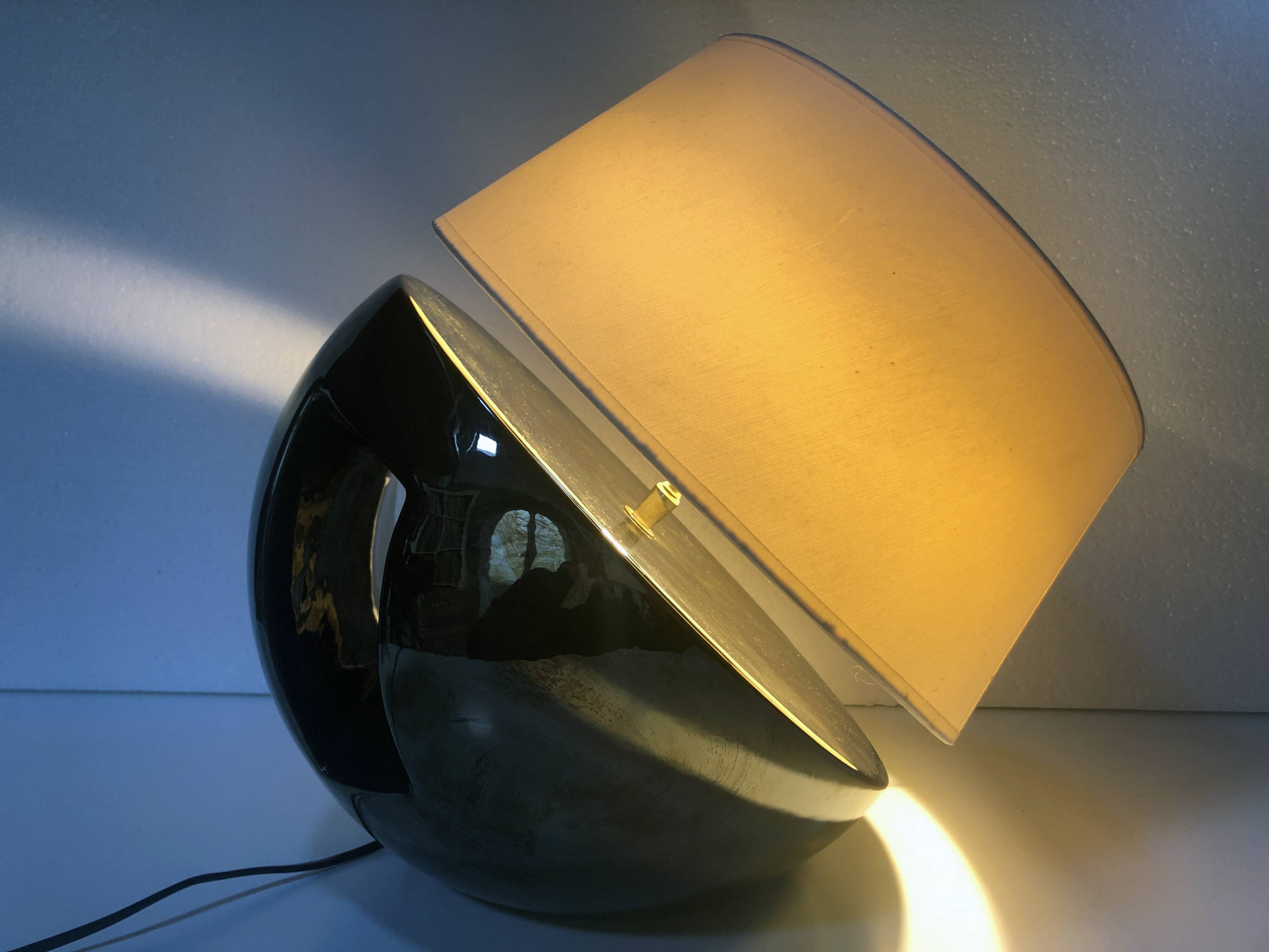 Large Vintage Lamp • Glazed Earthenware • Louis Drimmer • Space Age • 1960